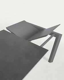 Стол Atta 160 (220) x90 графит керамический