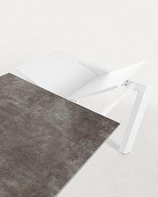 Стол Atta 140 (200) x90 белый керамика