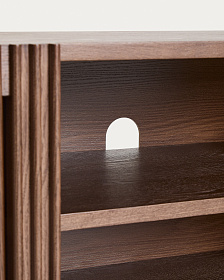 Тумба под ТВ Beyla из ясеня с отделкой под орех