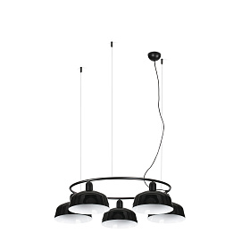 Подвесной светильник TATAWIN M круглый черный 5xE27