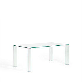 Стол Adularia из прозрачного закаленного стекла 160 x 90 см