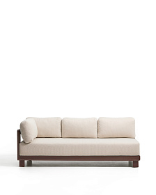 Трехместный диван Nerano из коричневого алюминия, 208 см