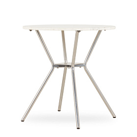 Круглый стол Monika белый мрамор