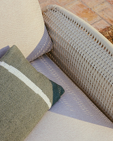 Уличный диван Alipa из акации и веревки цвета экрю 165 см