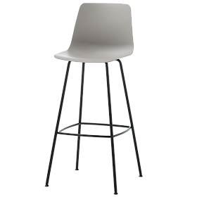 Барный стул Varya из полипропилена с рамой на 4 ножках