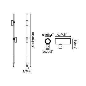 Ландшафтный светильник CLAP черный 1030 LED 2X6W 3000K 38° 24V