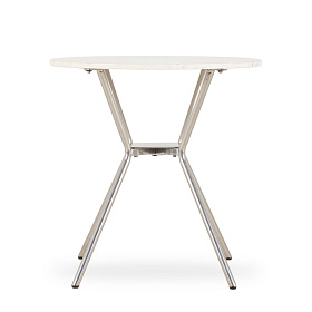 Круглый стол Monika белый мрамор