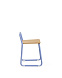 Tinn Стул из ясеневого шпона с синей металлической конструкцией