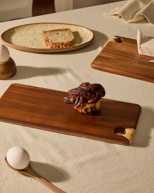 Sardis Сервировочная доска из древесины акации и ротанга 35 x 15 см