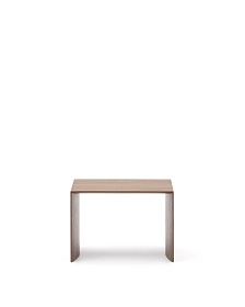 Litto Приставной столик из шпона ореха натурального цвета 55 x 40 см