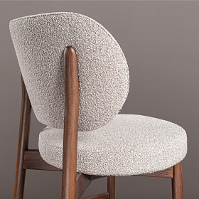 Барный стул Clemente ткань кат.5 Loop 07, итальянский орех