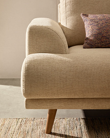 Karin Двухместный белый диван с ножками из массива бука 210 см