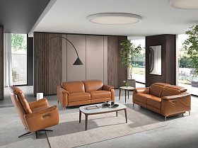 Приставной столик 2133/ET933 из мраморной керамики и ореха