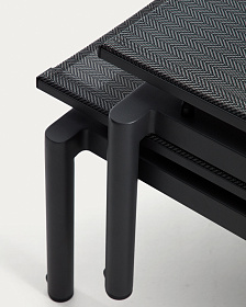 Шезлонг Lesina из алюминия и ткани графитового цвета