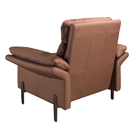 Коричневое кожаное кресло модель 5173