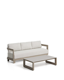 Комплект садовой мебели Nerano из алюминия цвета таупе