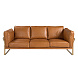 Диван 3-местный 6230 из кожи верблюжьего цвета