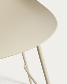 Полубарный стул Altea из пластика и стали бежевого цвета, 65 см