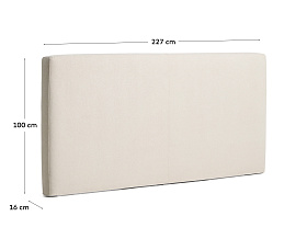 Изголовье Blok цвета экрю со съемным чехлом для кровати шириной до 180 см