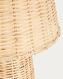 Настольная лампа из ротанга Neuda со светлым покрытием