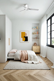 Потолочный вентилятор MINI PUNT TUB S Ш900mm белый 3 PALAS белый