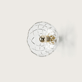 Бра Lotto Ø25 прозрачное стекло/золотой металл
