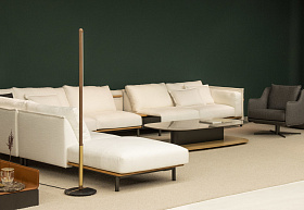 Торшер Linea Uno Walnut-Gold
