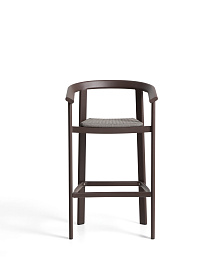 Уличный барный стул Erice из алюминия и веревки коричневого цвета, 75 см