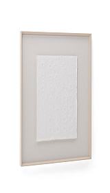 Olvin Абстрактная картина на белой переработанной бумаге с рельефным рисунком 103.6 x 123.6 cm