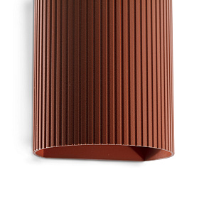 SOLE Терракотовый круглый настенный светильник с рифлением