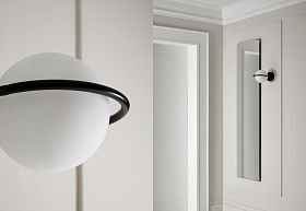 Бра Abbacus черное/опаловое стекло