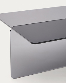 Журнальный столик Zaren из серого закаленного стекла, 120 x 60 см