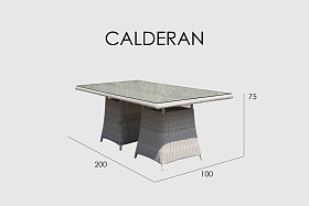 Стол обеденный Calderan WHITE WASH 200х100