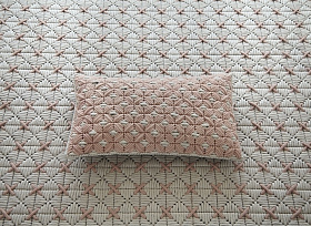 Подушка Silai розовый - Светло-серый 60x35