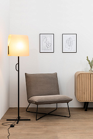Торшер для гостиной Luang Черный/CAMEL