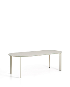 Уличный стол Erice из алюминия и закаленного стекла цвета экрю, 230 x 100 см