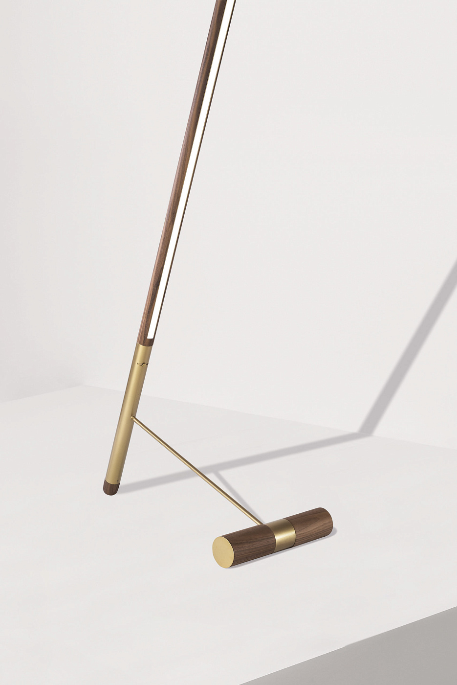 Торшер Linea D Walnut-Gold