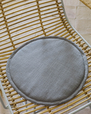 Круглая подушка для стула Prisa розовая, 35 см