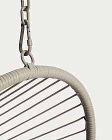 Подвесное кресло Livadi из стали и веревки бежевого цвета