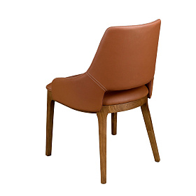 Коричневый стул из экокожи модель 4156