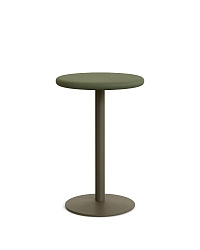 Уличный стол Esilda зелёный из цемента и стали со столешницей Ø70 см 