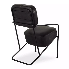 Черное кожаное кресло Seltan