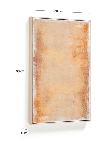 Абстрактная картина Selnar желтая 60 x 90 см