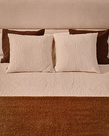 Комплект из 2 чехлов для подушек Raylo из хлопка с текстурой и полосками 50 x 50 см