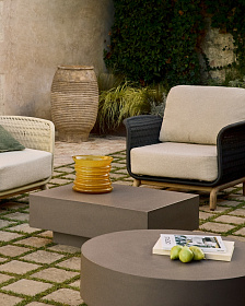 Уличный столик Rustella из коричневого бетона, 60 x 60 см