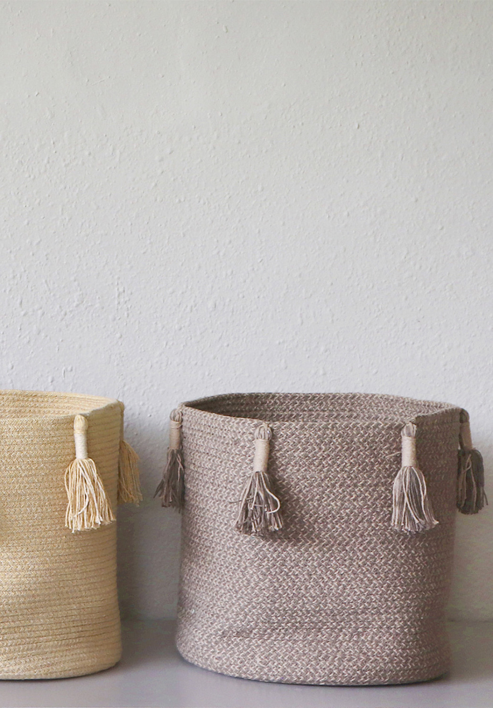 Корзина WOODY Винтажный нюдовый 30*30