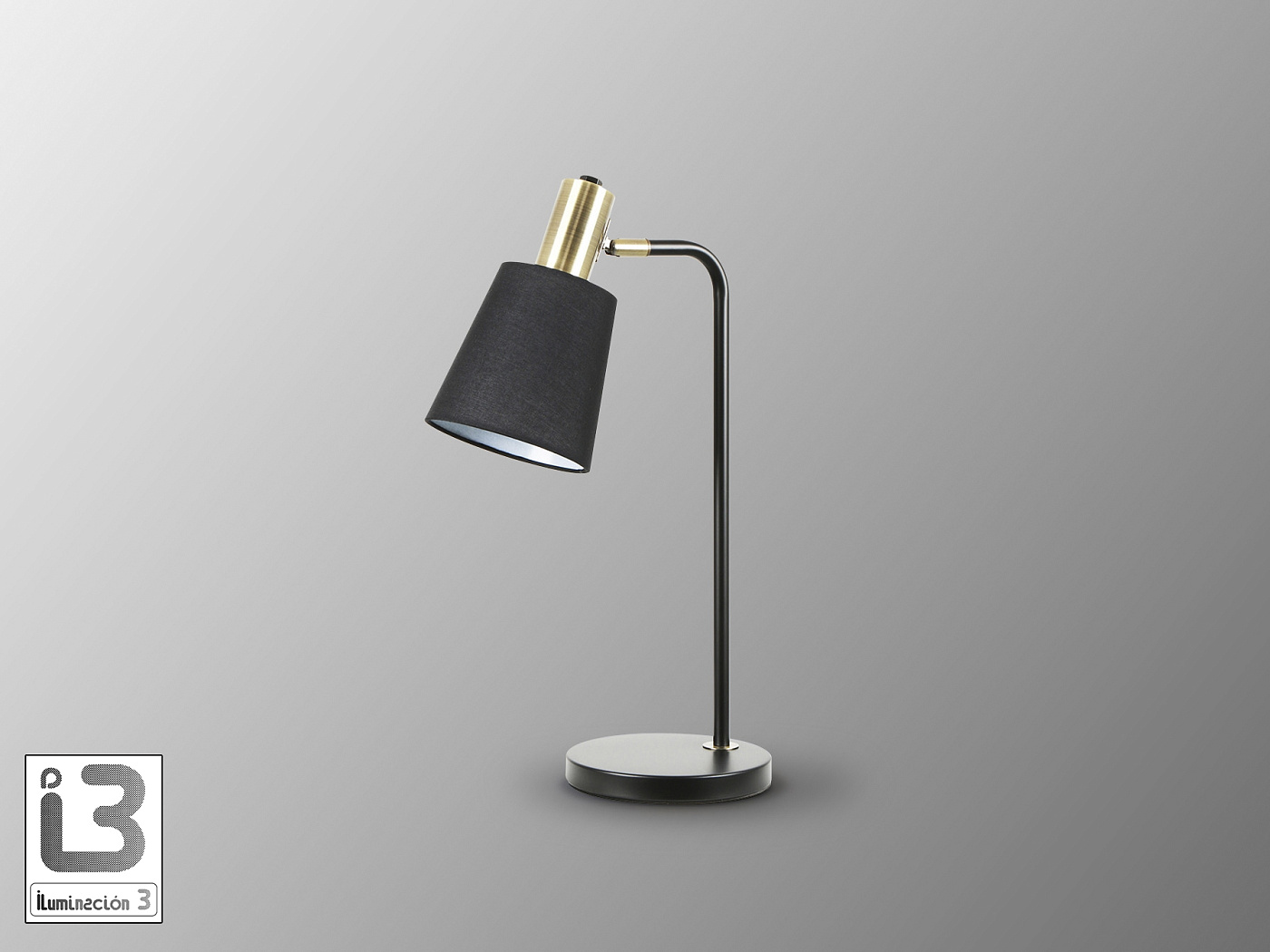 Gisela Настольная лампа 1L черный-латунный