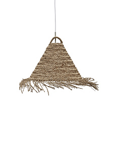 Абажур Fonteta из натурального волокна с натуральной отделкой, 40 см