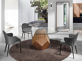 Обеденный стул 4102/A204 обитый тканью и экокожей