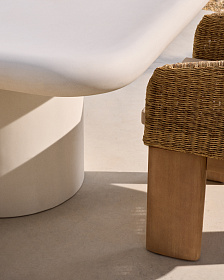 Уличный стол Addaia цемент, белый 135 x 135 см